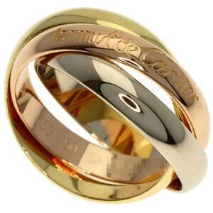 Cartier Trinity 50 Ring 18K Yellow Gold 18K White Pink